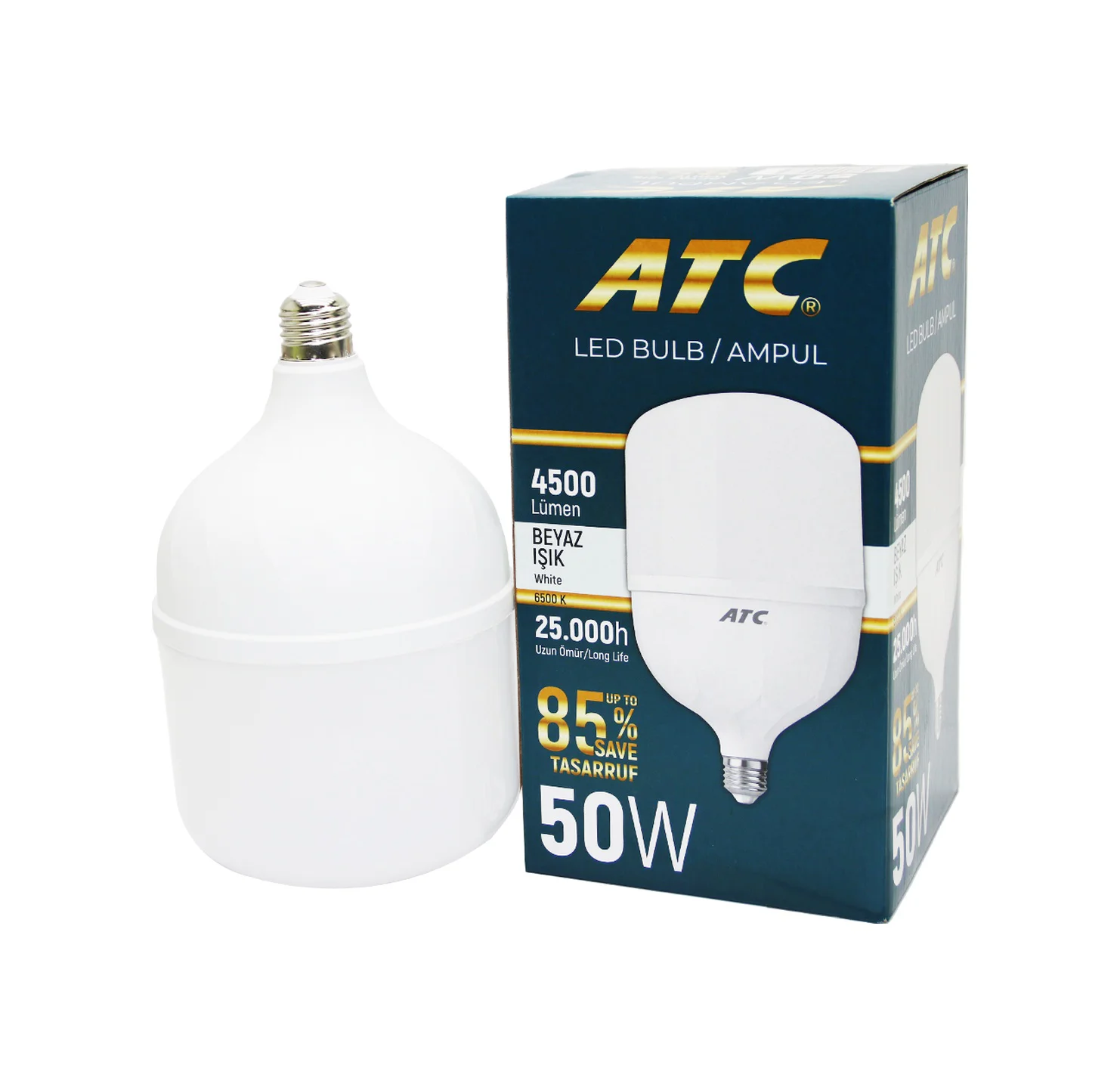 50w Torch Led Bulb Ampul Beyaz E27 5224