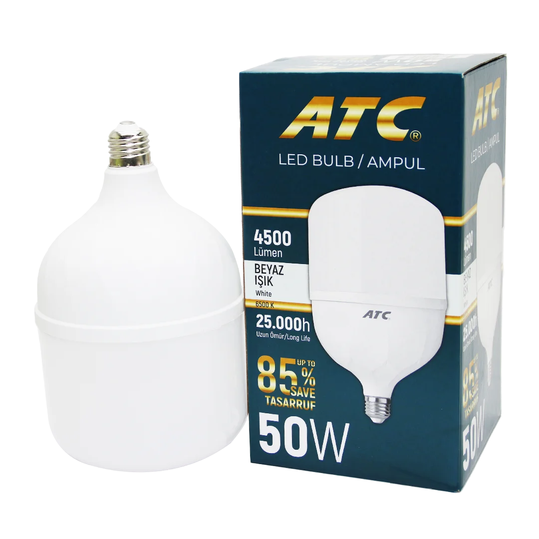 50W Torch Led Bulb Ampul Beyaz E27