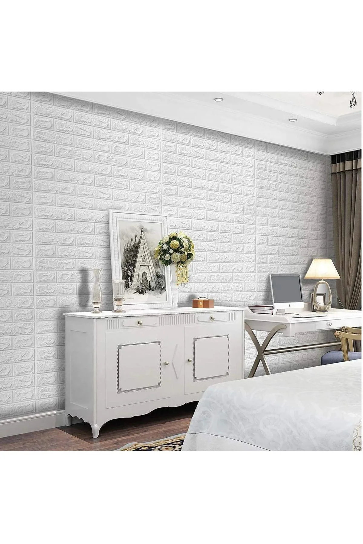50x50 Cm Kendinden Yapışkanlı Esnek Köpük Duvar Kağıdı Paneli 3d 