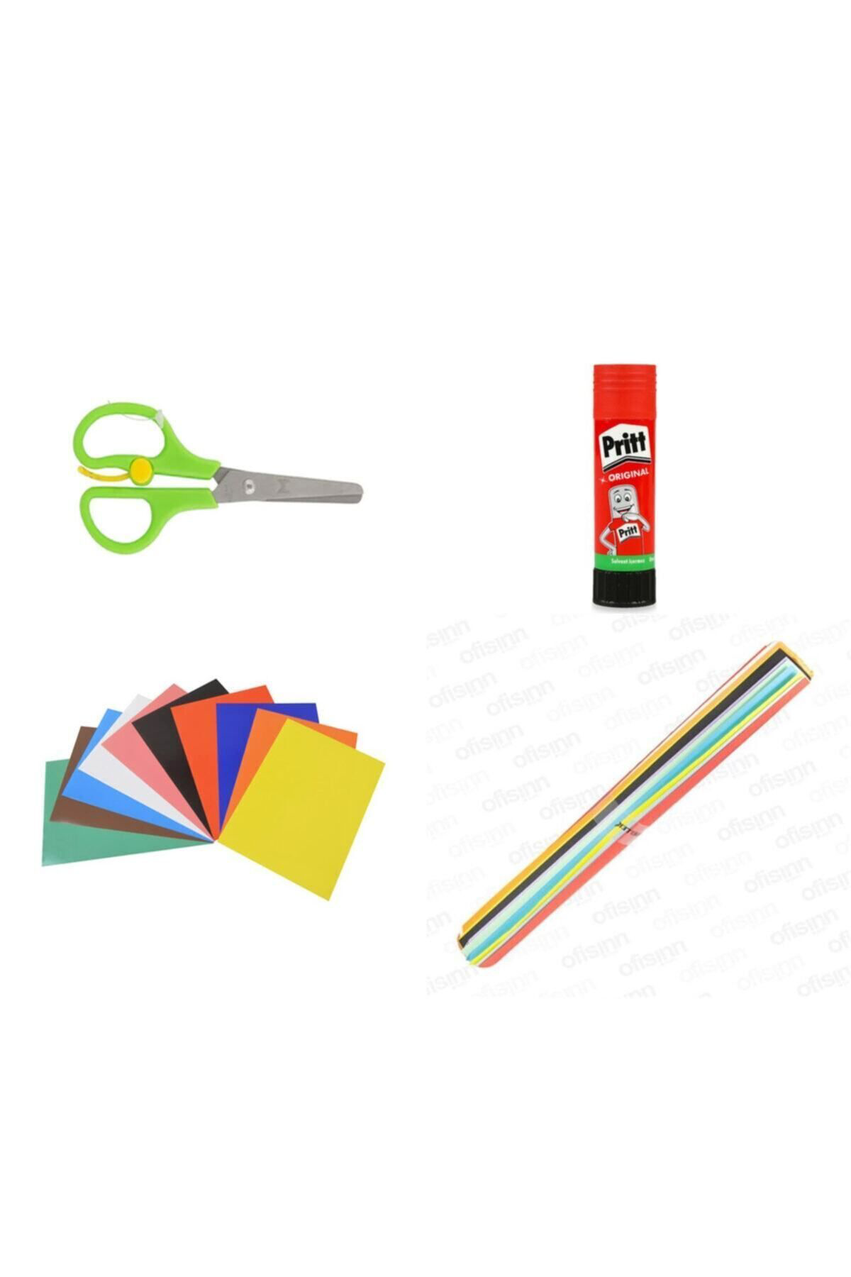 50x70 Fon Kartonu,20x30 El Işi Kağıdı,büyük Boy Pritt 45 Gr,makas