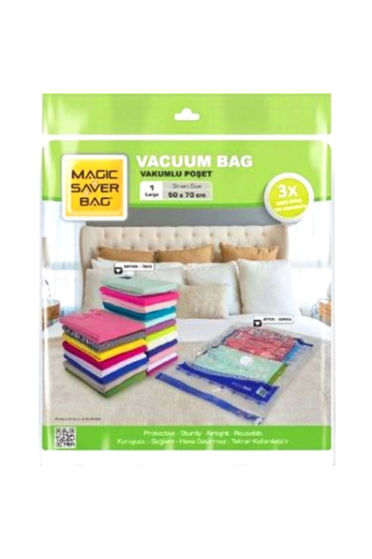 Kodex 50X70 Large Vakumlu Poşet Hurç Bag (4767)