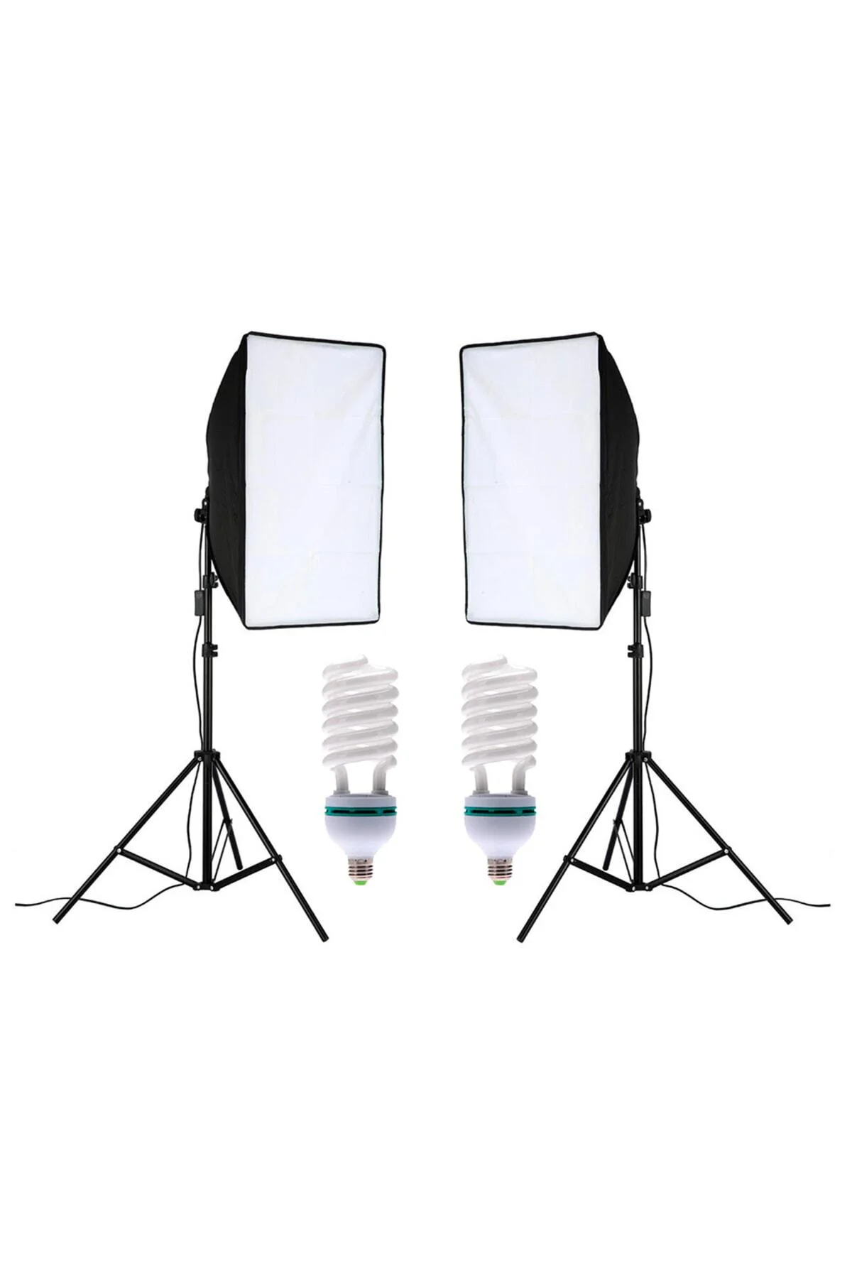 50x70 Softbox Daimi Işık Kaynağı 2x85watt Ampullü