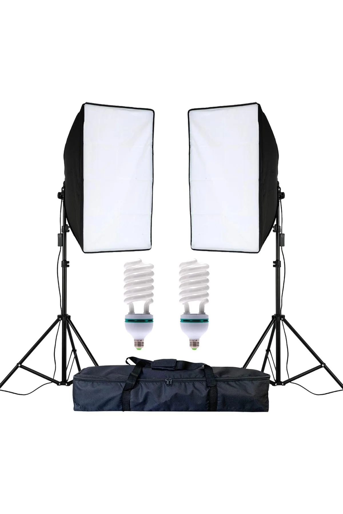 50x70 Softbox Daimi Işık Kaynağı 2x85watt Ampullü