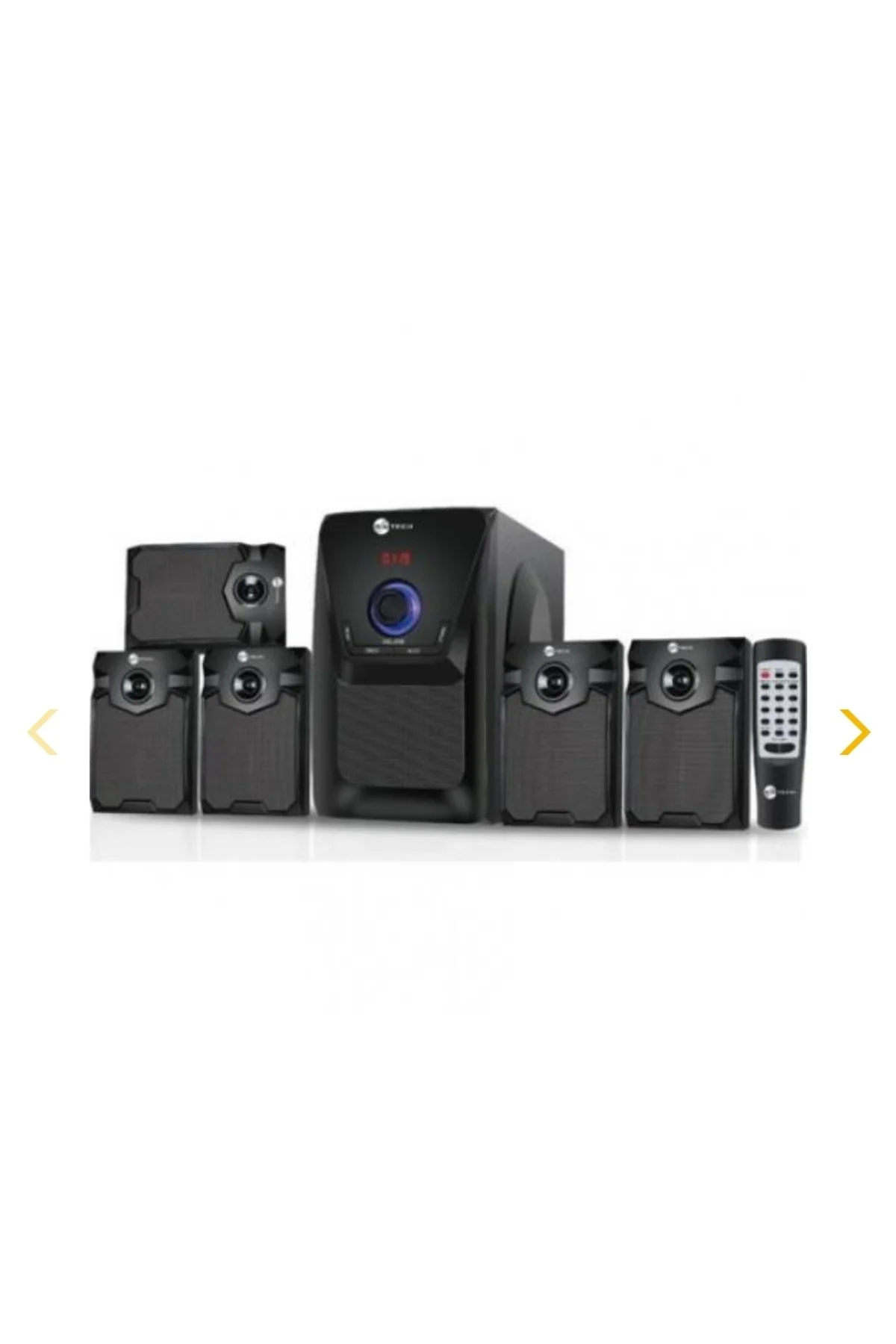 5+1 bluetoothlu kumandalı multimedia ses sistemi hoparlör siyah çoklu bağlantı 2 yıl garantili