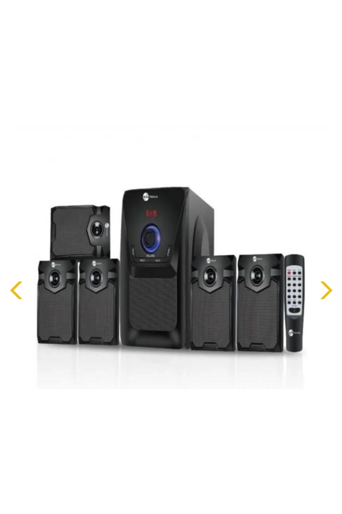 5+1 bluetoothlu kumandalı multimedia ses sistemi hoparlör siyah çoklu bağlantı 2 yıl garantili