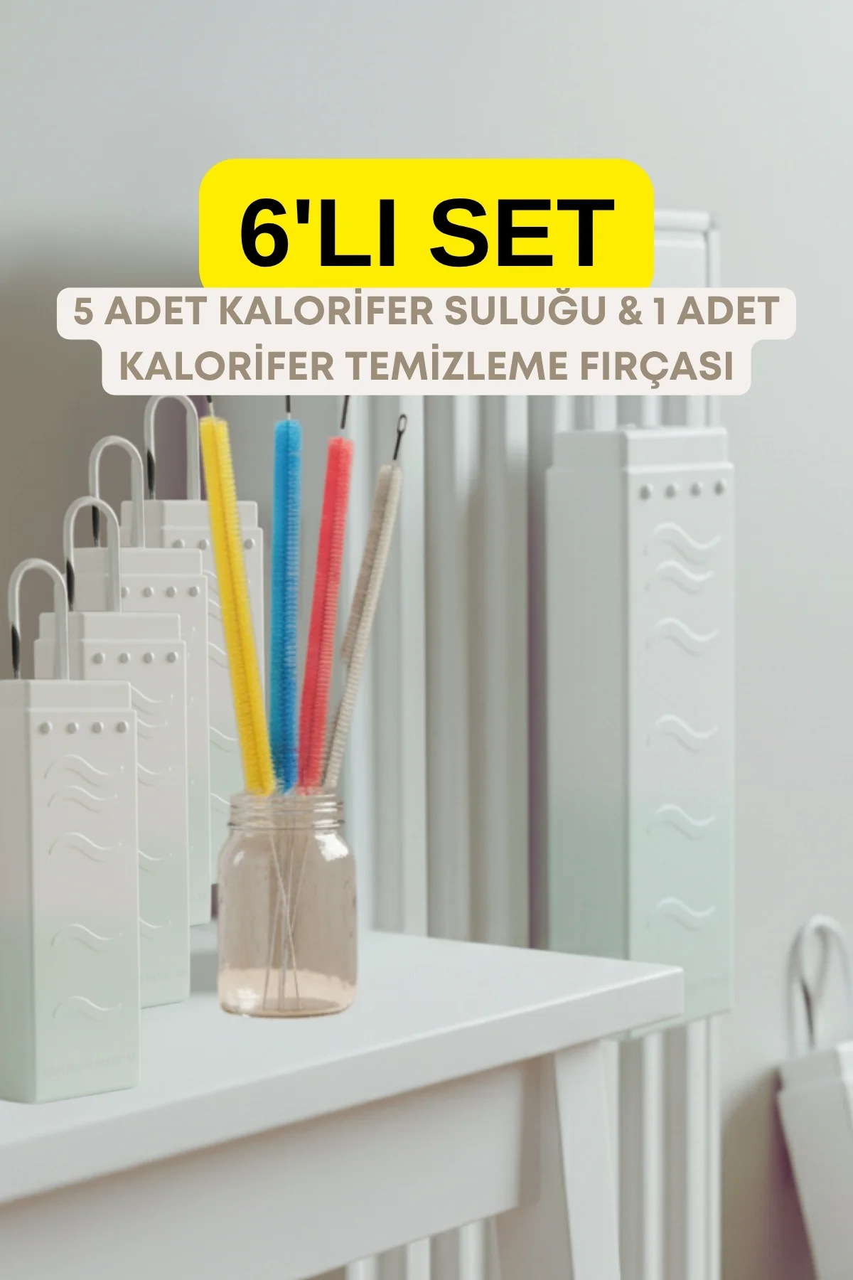 5+1 Kalorifer Seti, 5 Adet Nemlendirme Suluğu ve 1 Adet Petek Tem