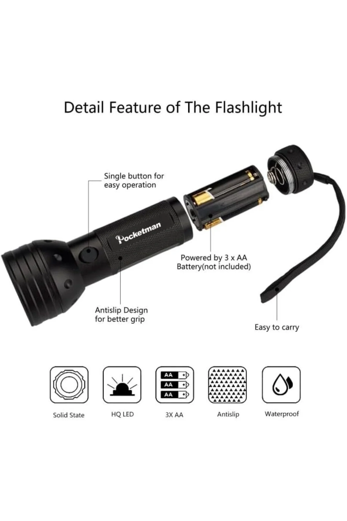 51 LED Mor Işık UV El Feneri Ultraviyole Blacklight
