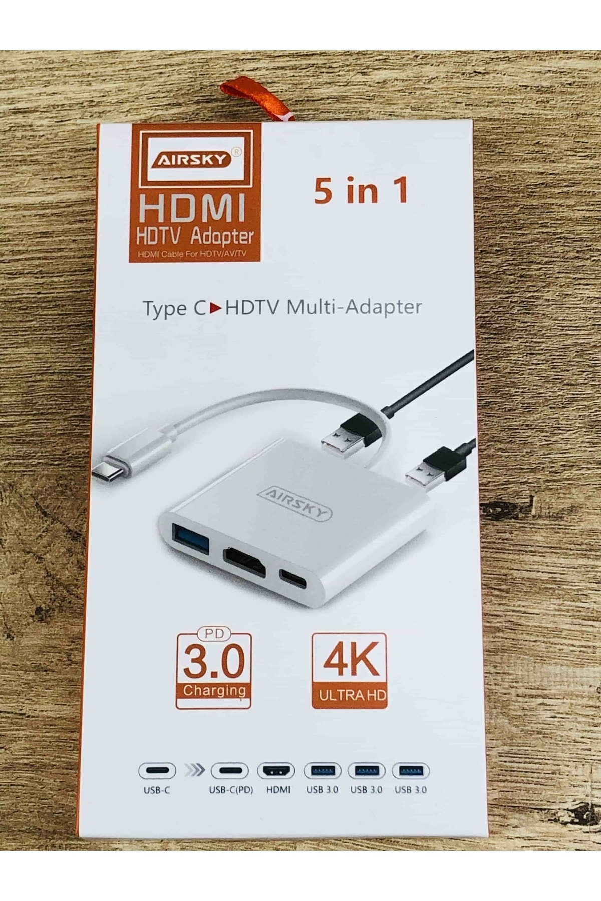 5+1 Usb 3.0 Type C Multi Çevirici 4k Hdmı Apple Macbook Huawei La