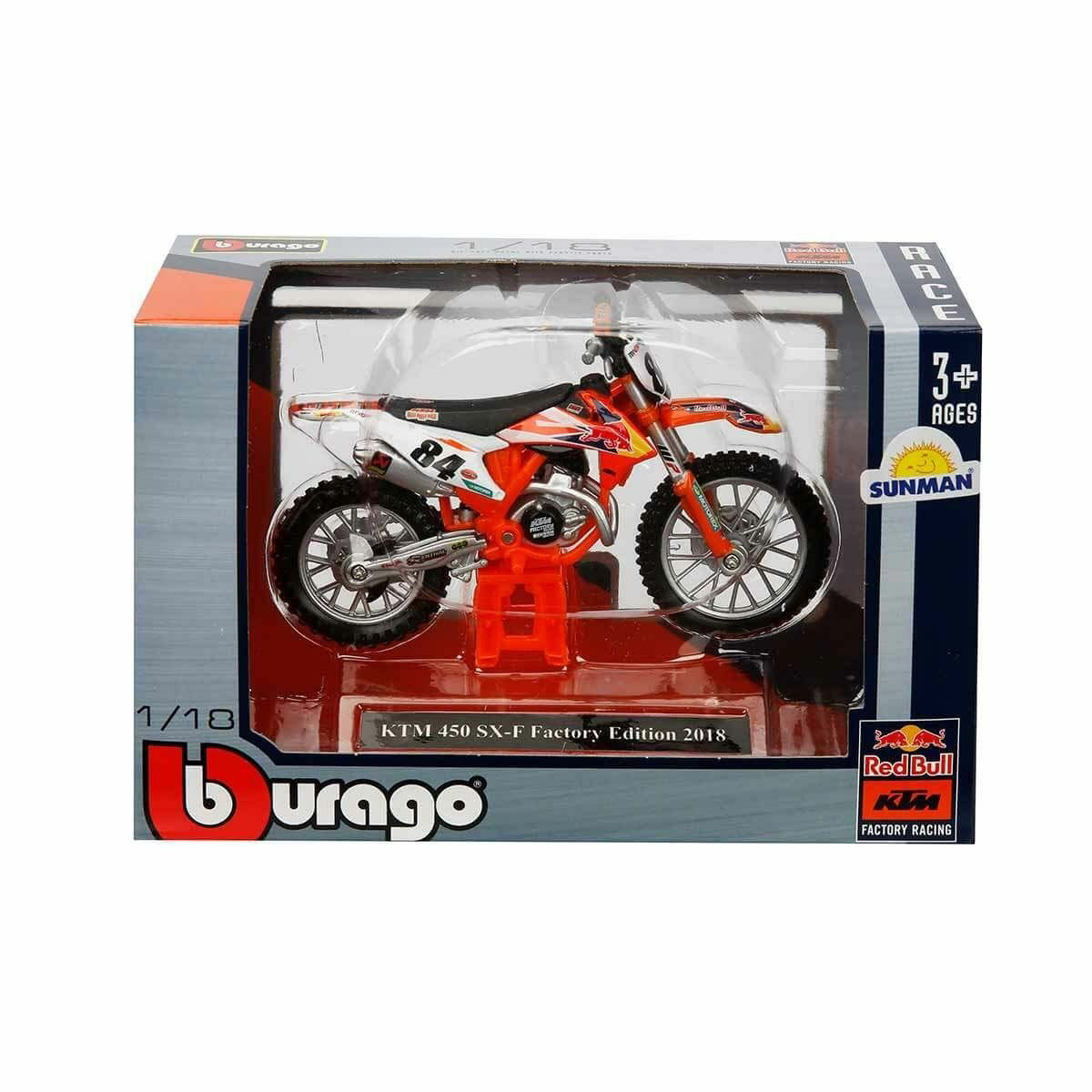 51070 SUN-BUR-1:18 Motor Red Bull KTM 450- 1 Adet Stokta Olan Gön