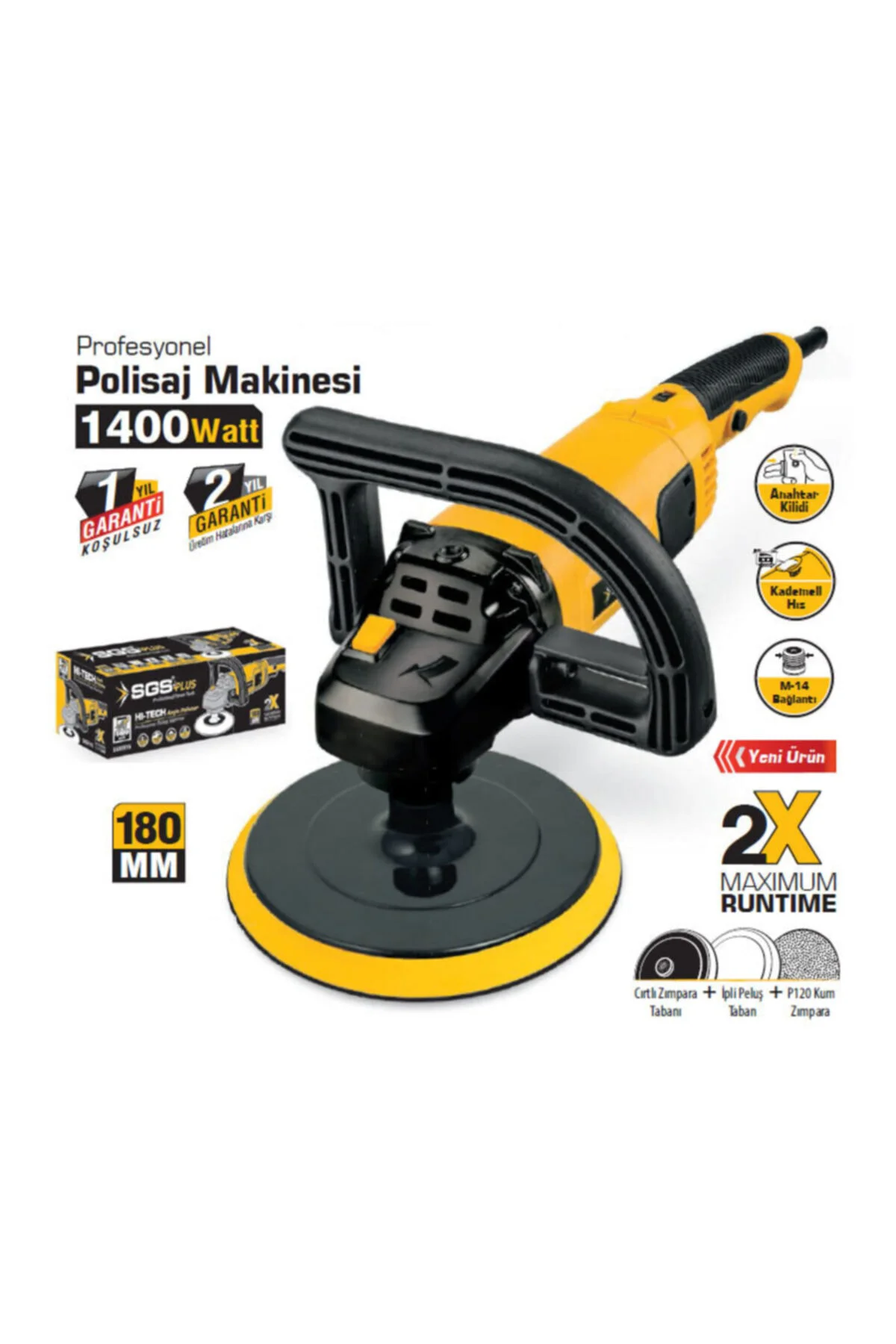 5115 Profesyonel Polisaj Makinesi 1400 Watt 180 Mm