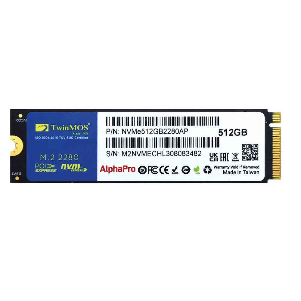 512GB 3600/3250Mb/s M2 PCIE GEN3 NVME SSD NVMe512GB2280AP 3D-NAND