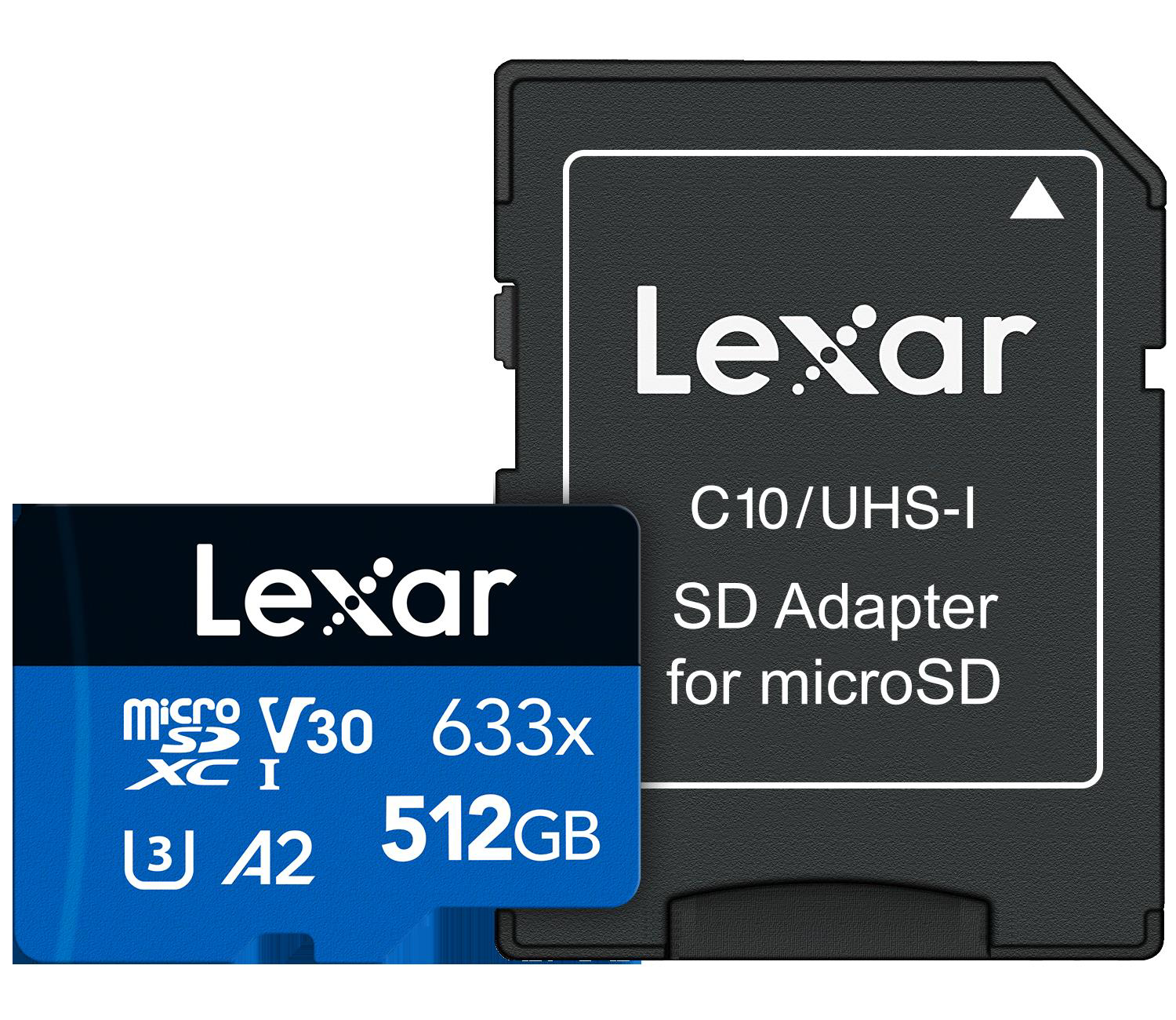 Lexar 512Gb Lsdmi512bb633a Microsd High-Performance 633X Microsdxc Uhs-