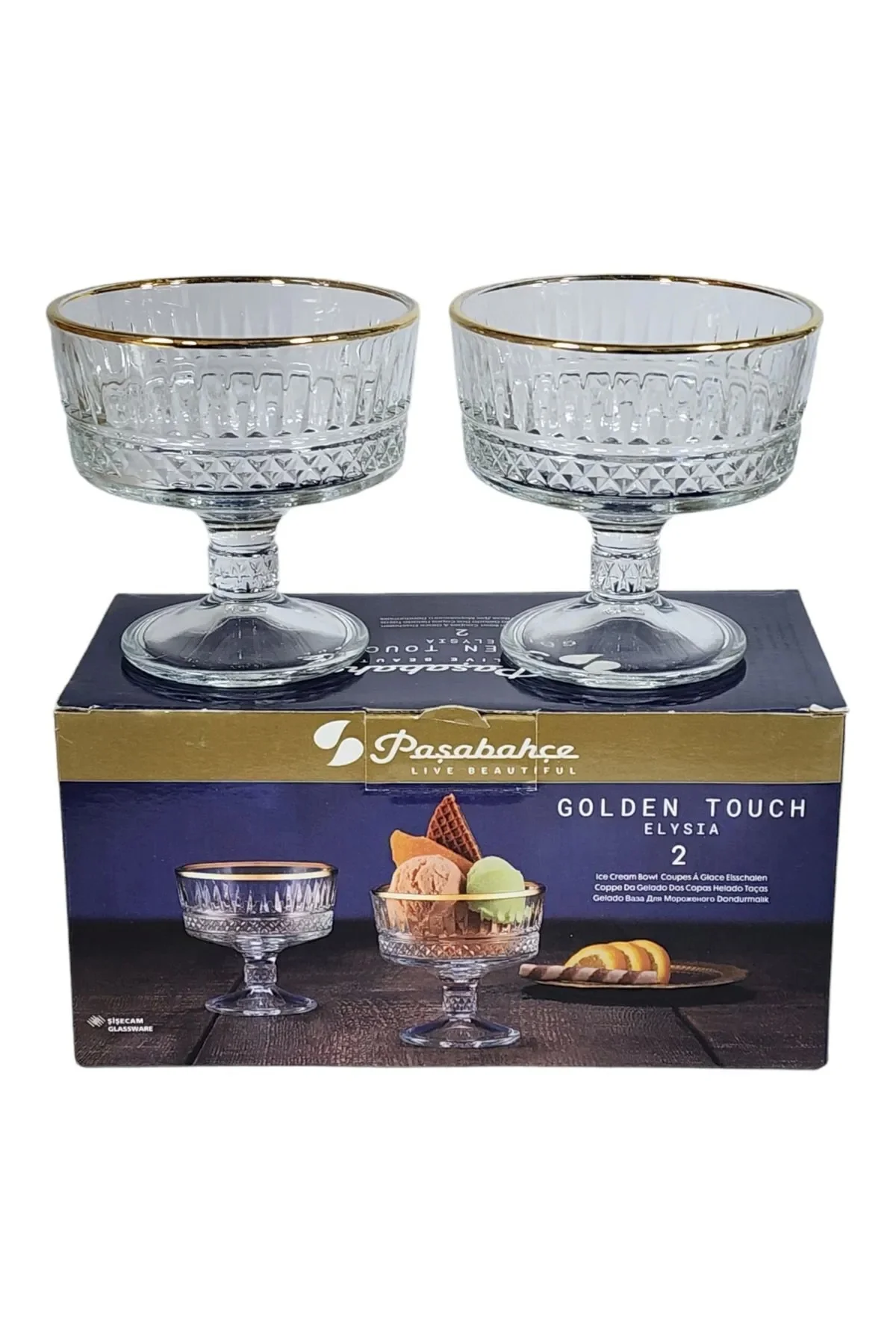 51749 Elysia Golden Touch Ayaklı Kase 2 Li