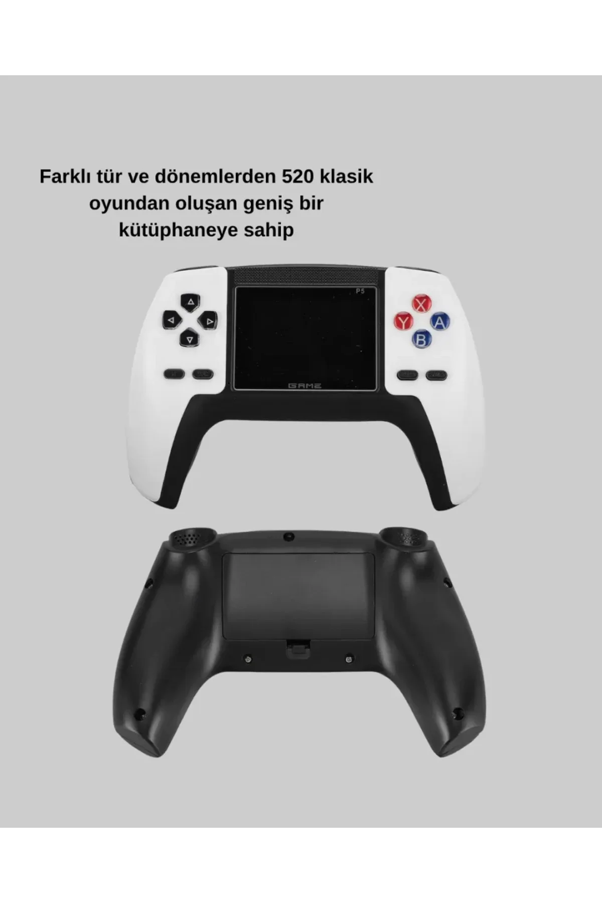 520 Klasik Oyunlu P5™ ControllerView Retro Konsol – Şarjlı, Ergon