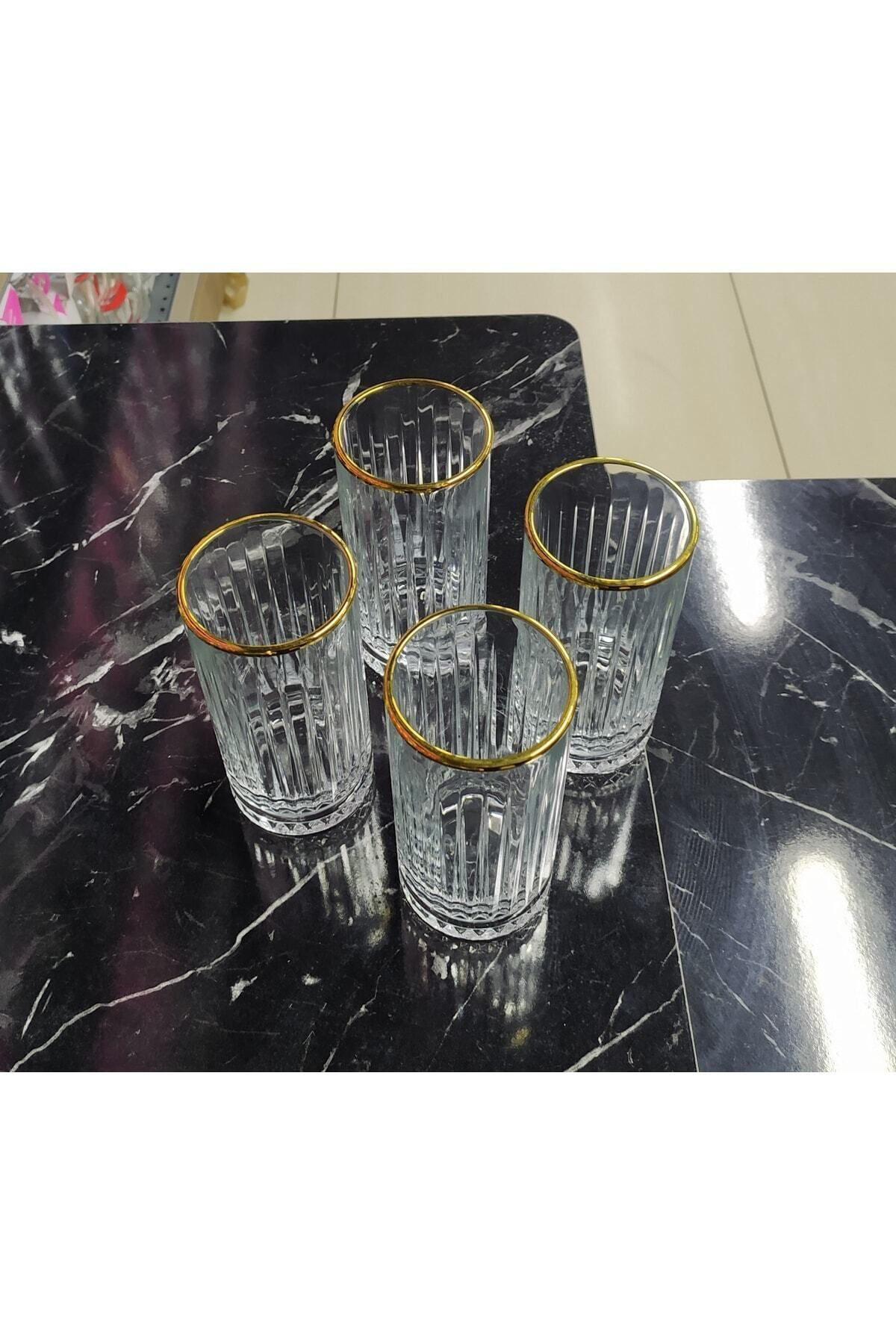 Paşabahçe 520125 Paşababçe Elysıa Goldentouch 4'Lü Meşrubat Bardağı