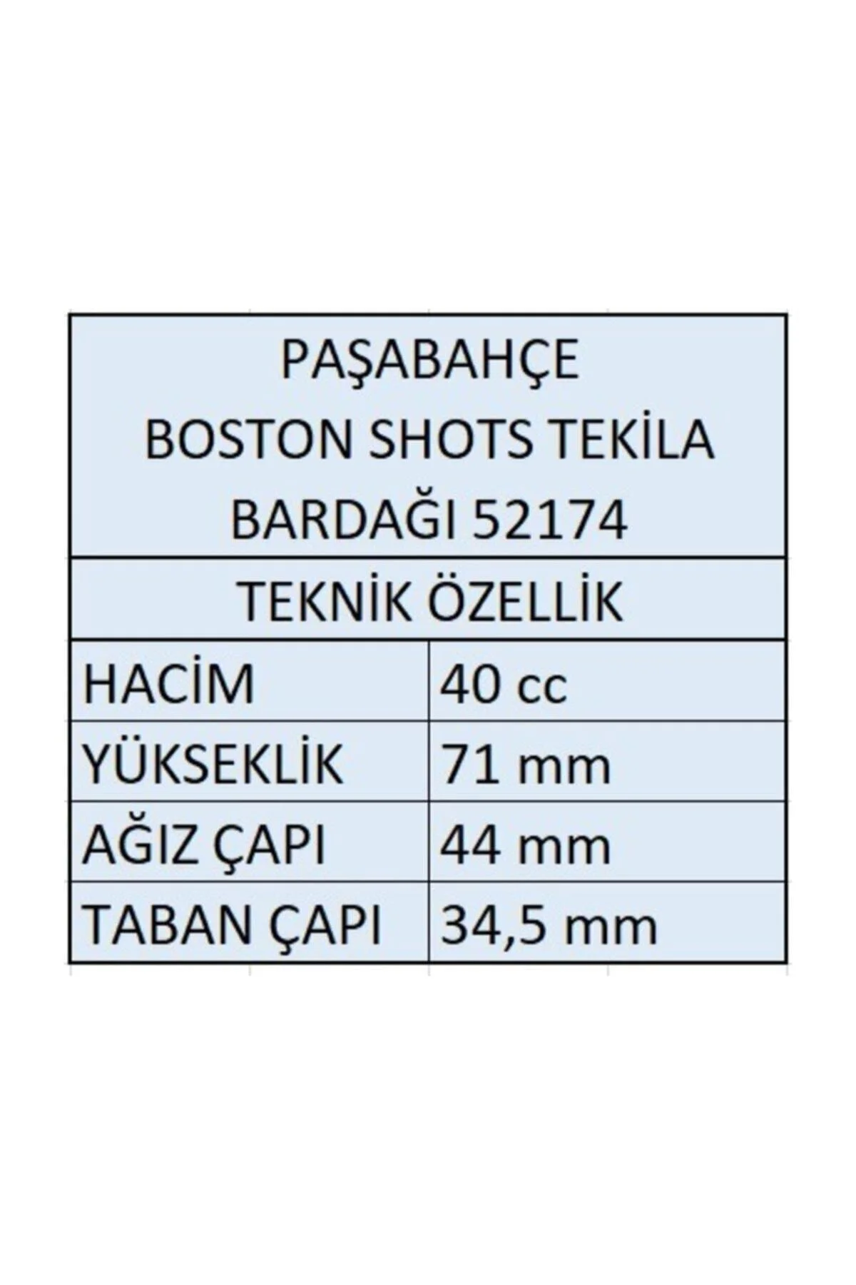 52174 Boston Shot Bardak 12 Li - Tekila Bardağı 52174 Boston Shot Bardak 12 Li - Tekila Bardağı - Görsel 2