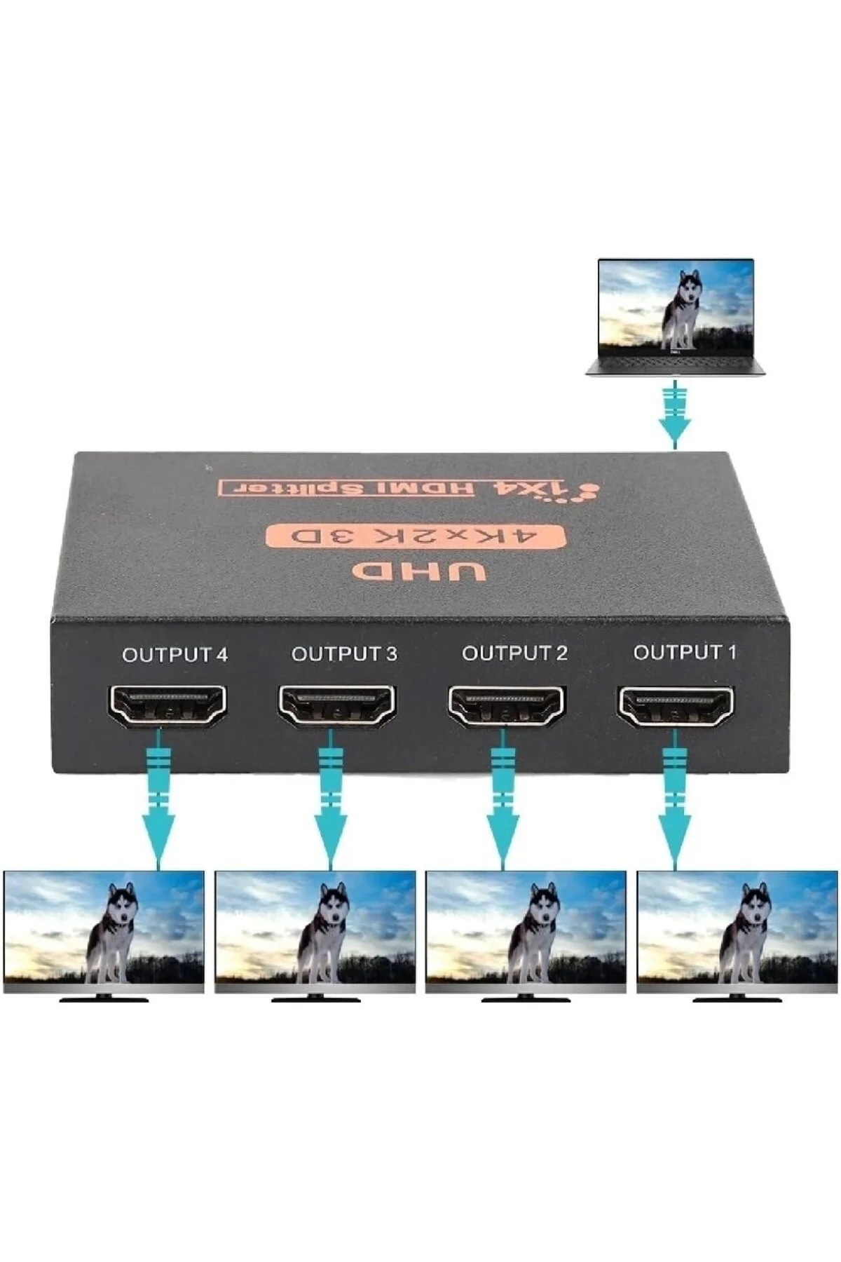 5234 4 Port Uhd 4k Hdmi Switch Ekran Monitör Splitter Çoklayıcı Ç