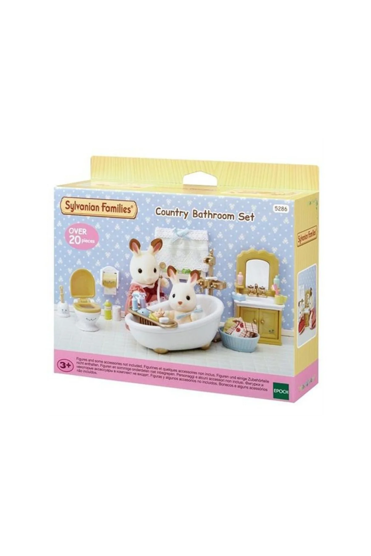 5286 Sylvanian Families, Banyo Seti, 20 parça ,+3 yaş, figürler ayrı satılır.