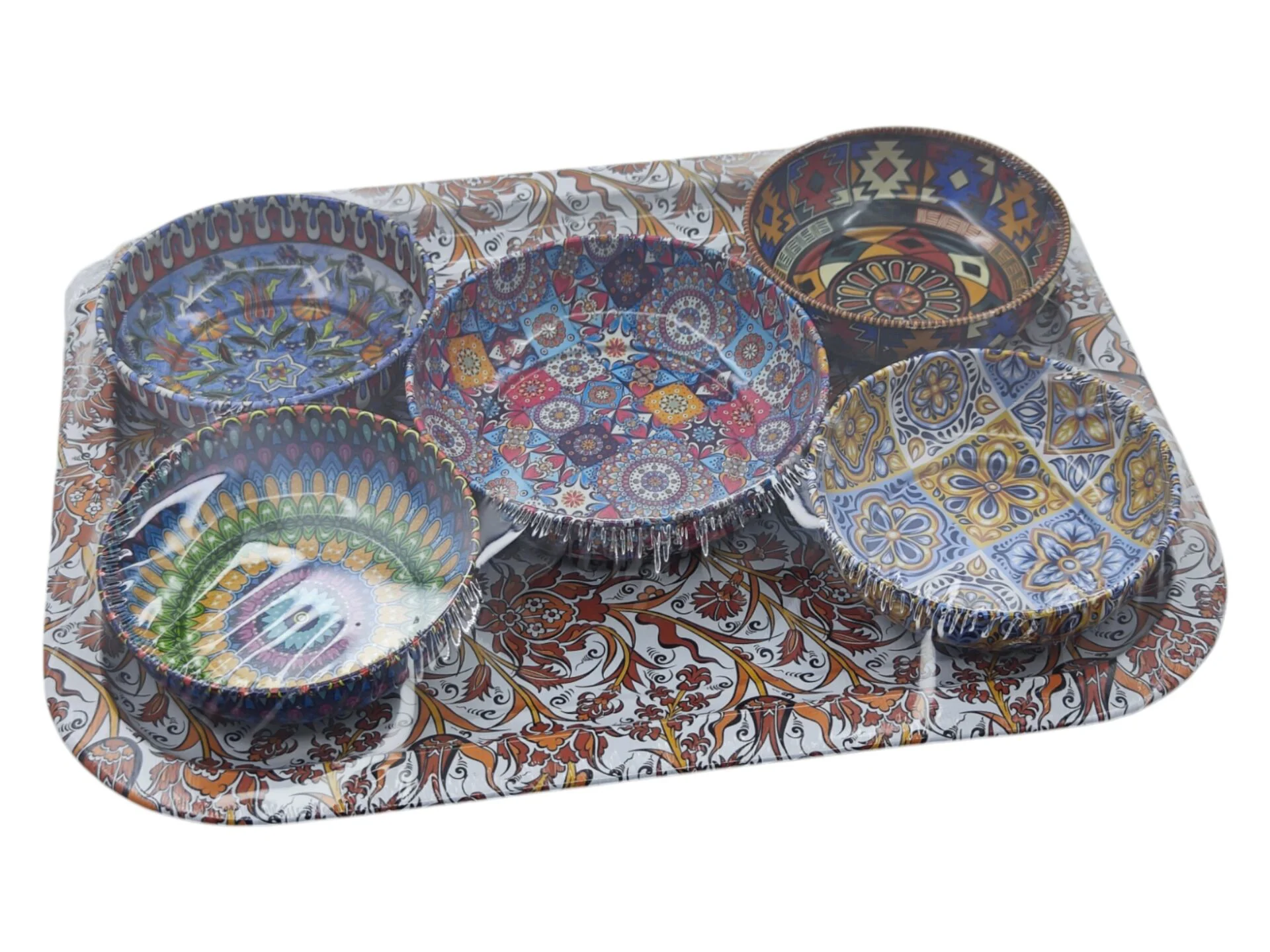 53-130   Özcan 5li Metal Çerezlik - Mandala