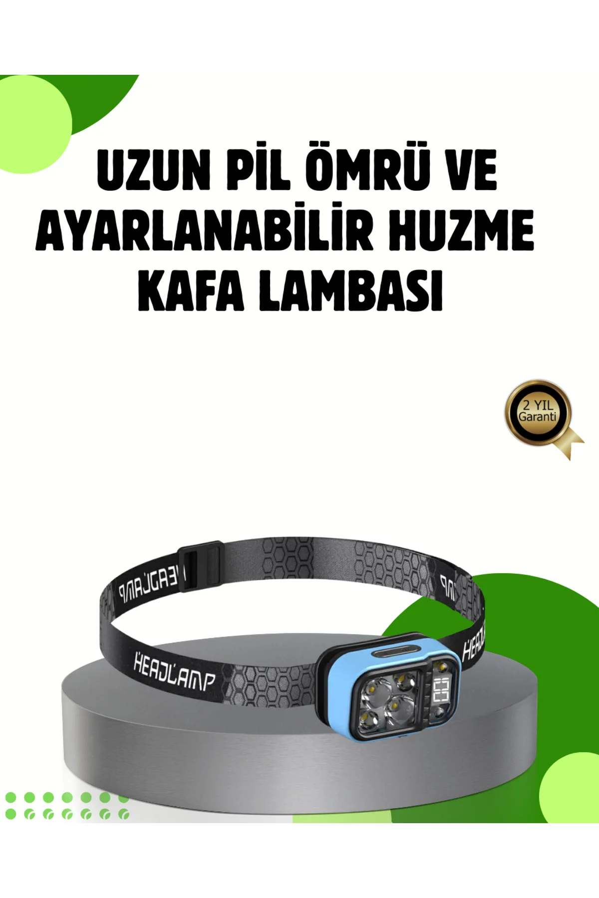 53 Modlu Süper Parlak LED Kafa Lambası Type C Şarjlı Güç Gösterge