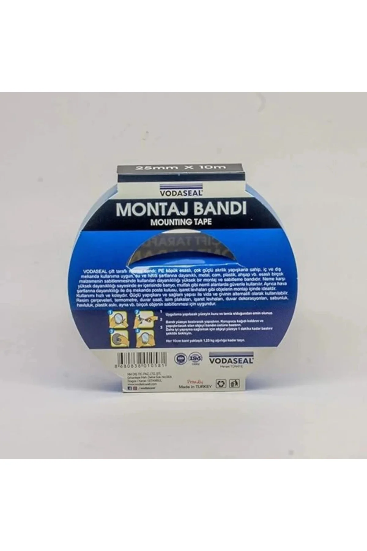 53.01.021 Çift Taraflı Montaj Bandı, 25X10