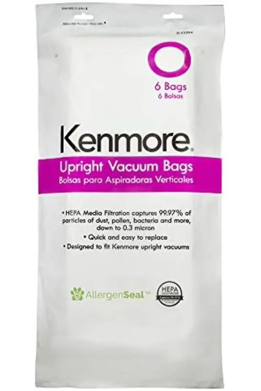 53294 Style O Cloth Vacuum Bags for Upright Vacuum Cleaners 6 Pac