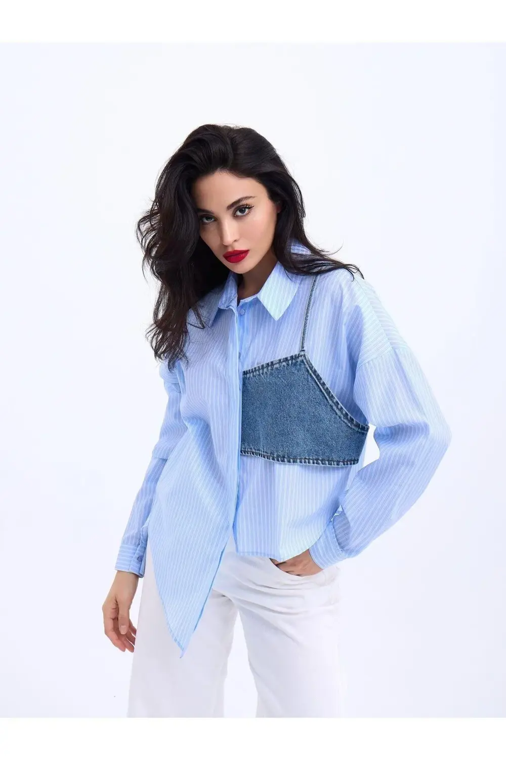 5419 GÖMLEK-SAN DİEGO ÇİZGİLİ