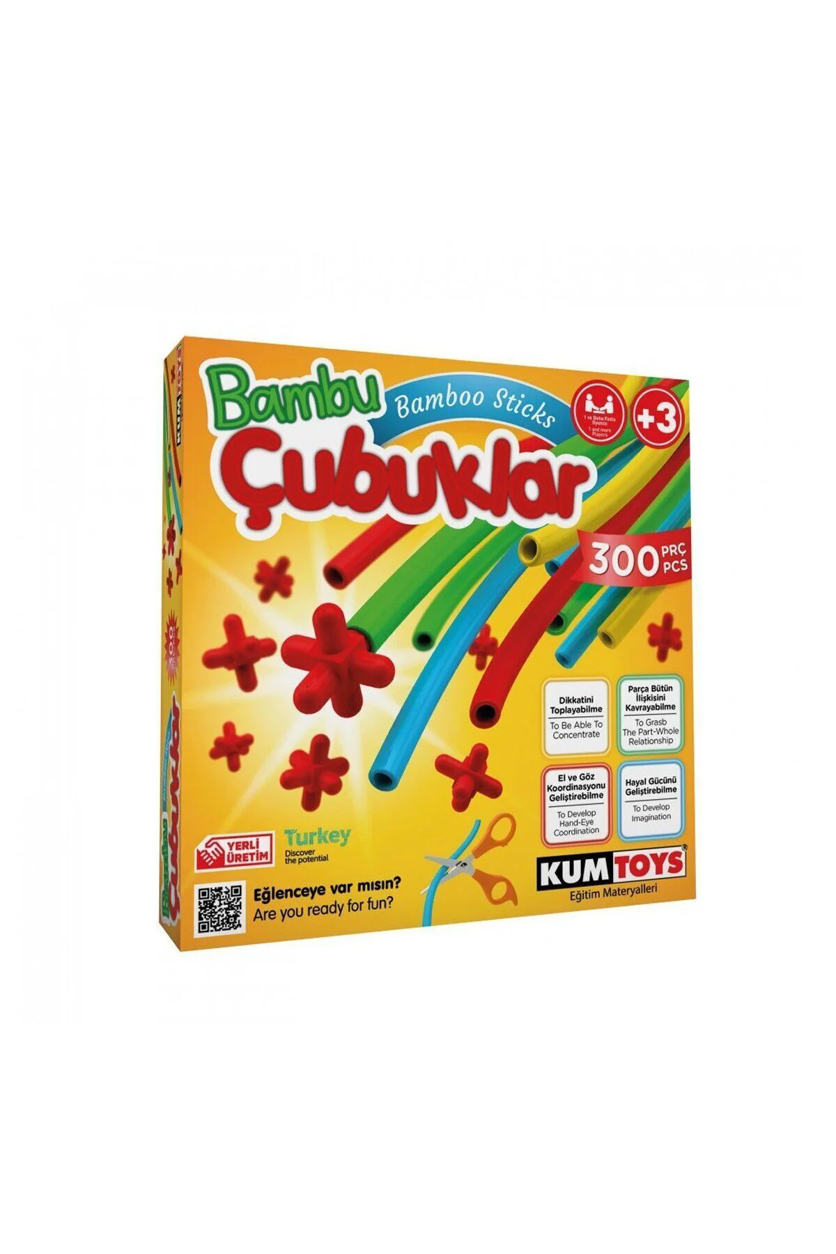 5462 KumToys, Bambu Çubuklar - 300 parça / +3 yaş 5462 KumToys, Bambu Çubuklar - 300 parça / +3 yaş