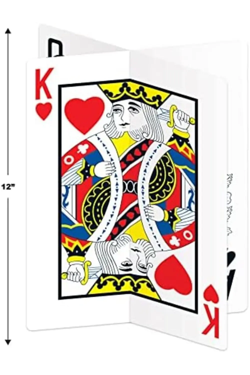 54924 4 Parça 3D Oyun Kartı Merkezi Parçaları, 30,48 cm, Kağıt, Ç