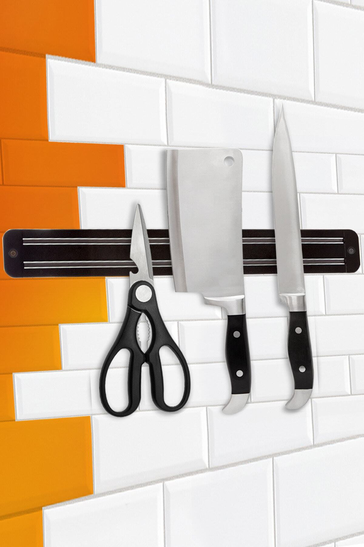 55 cm Mıknatıslı Metal Bıçak ve Alet Tutucu, Güçlü ve Pratik Kull