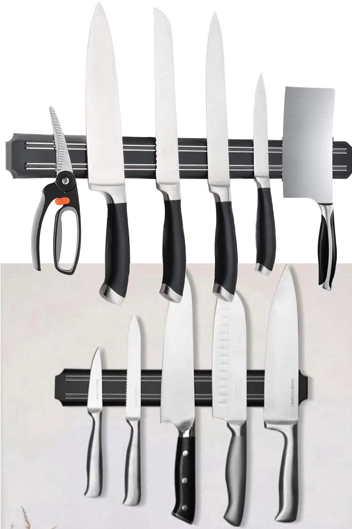 55 cm Mıknatıslı Metal Bıçak ve Alet Tutucu, Güçlü ve Pratik Kull