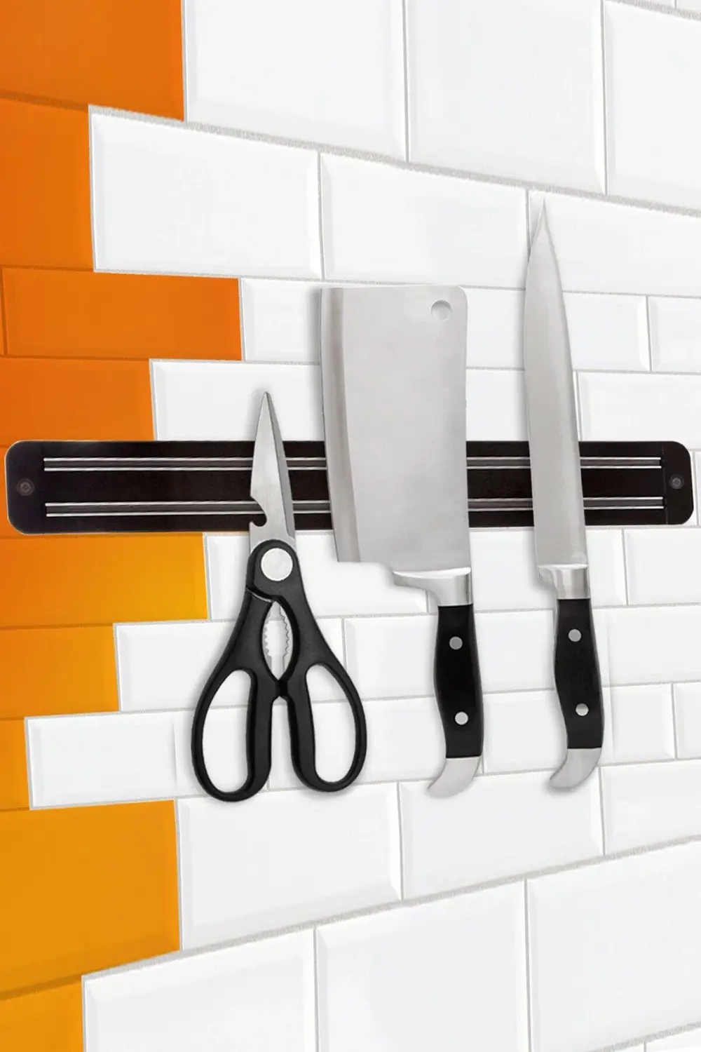 55 cm Mıknatıslı Metal Bıçak ve Alet Tutucu, Güçlü ve Pratik Kull