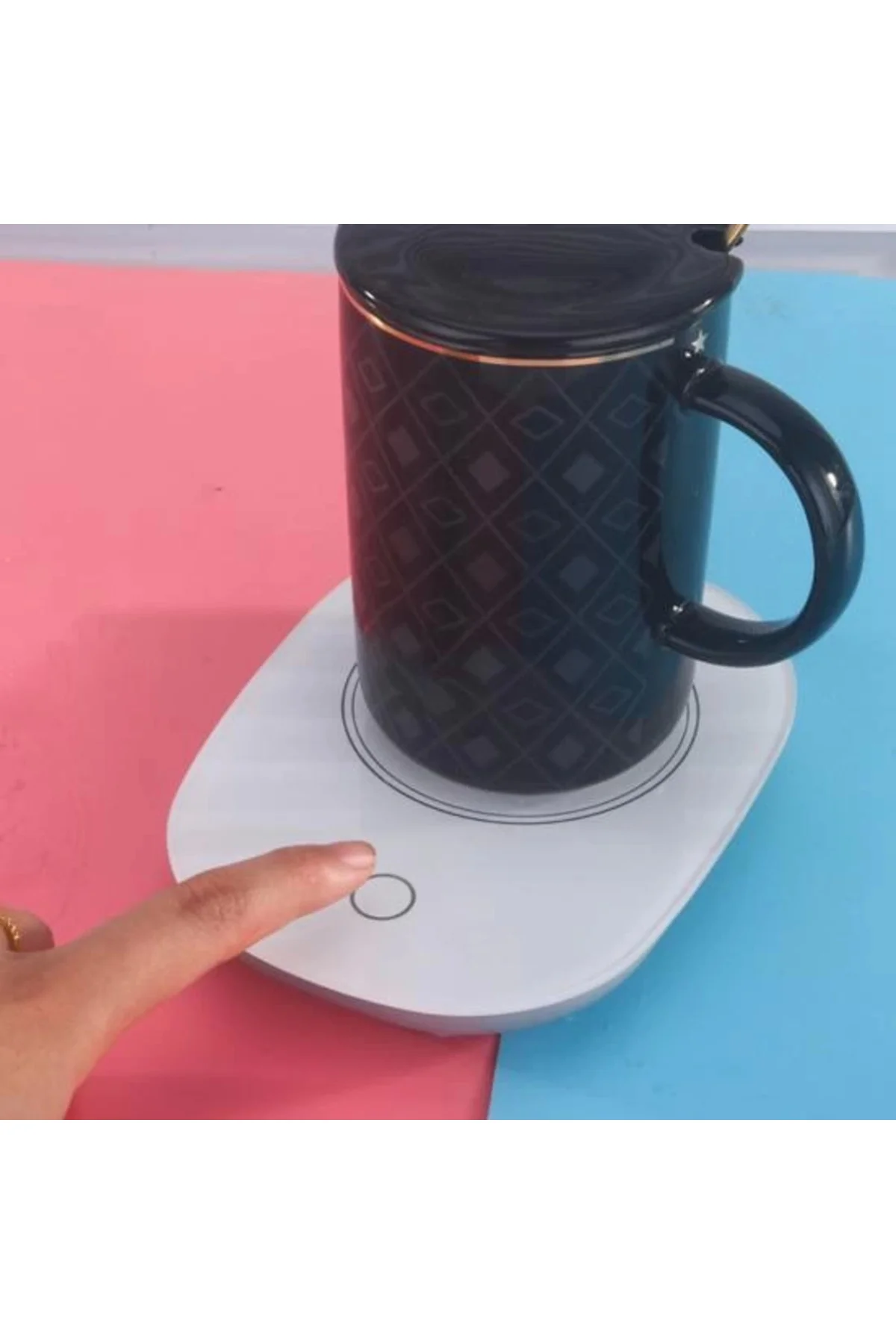 55 Derece Sabit Sıcaklıkta Seramik Metal Cam Kupa Isıtıcı ( Lisin