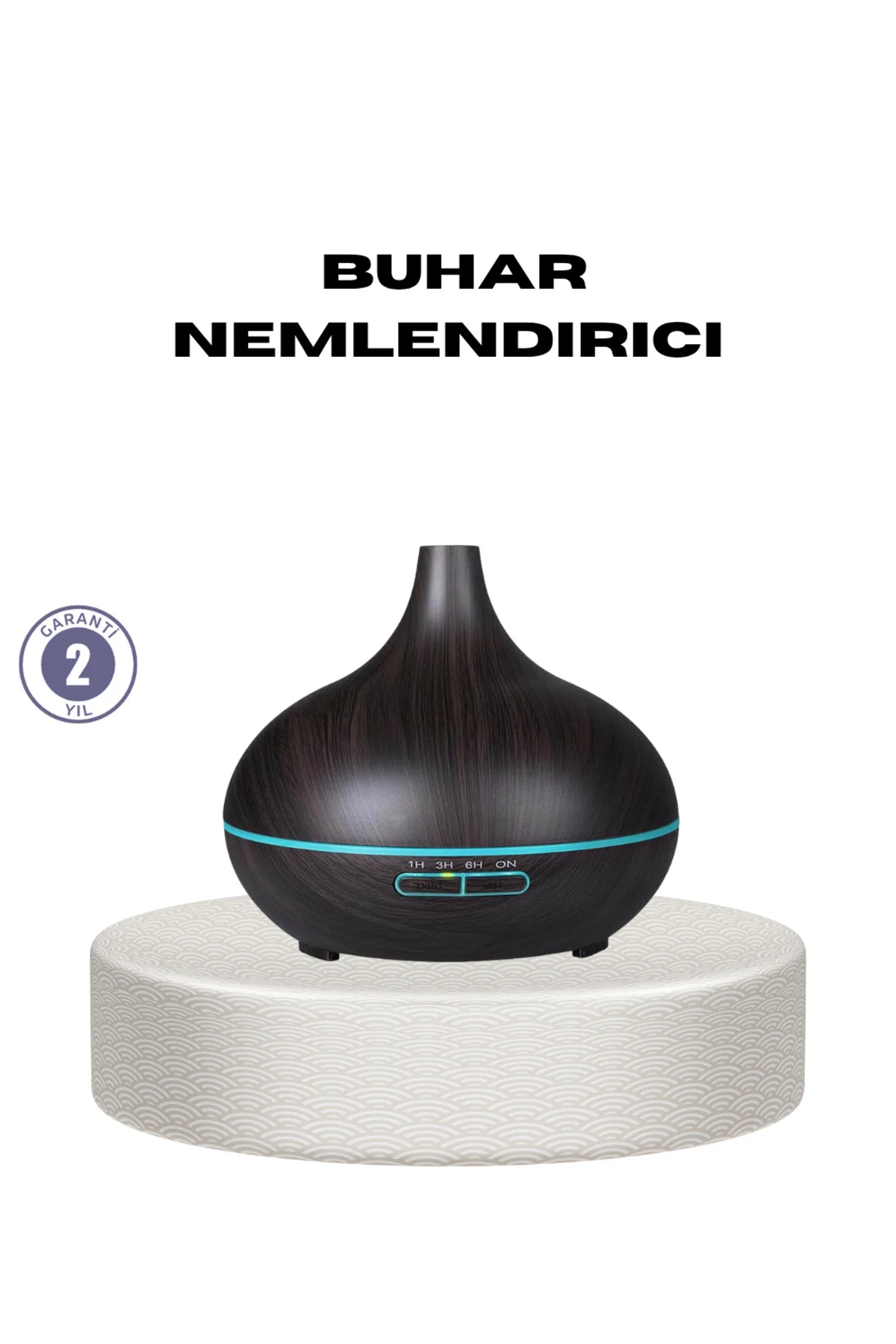 550 ml Ultrasonik Uçucu Yağ Difüzörü 7 Renk LED Işıklı ve Zaman A
