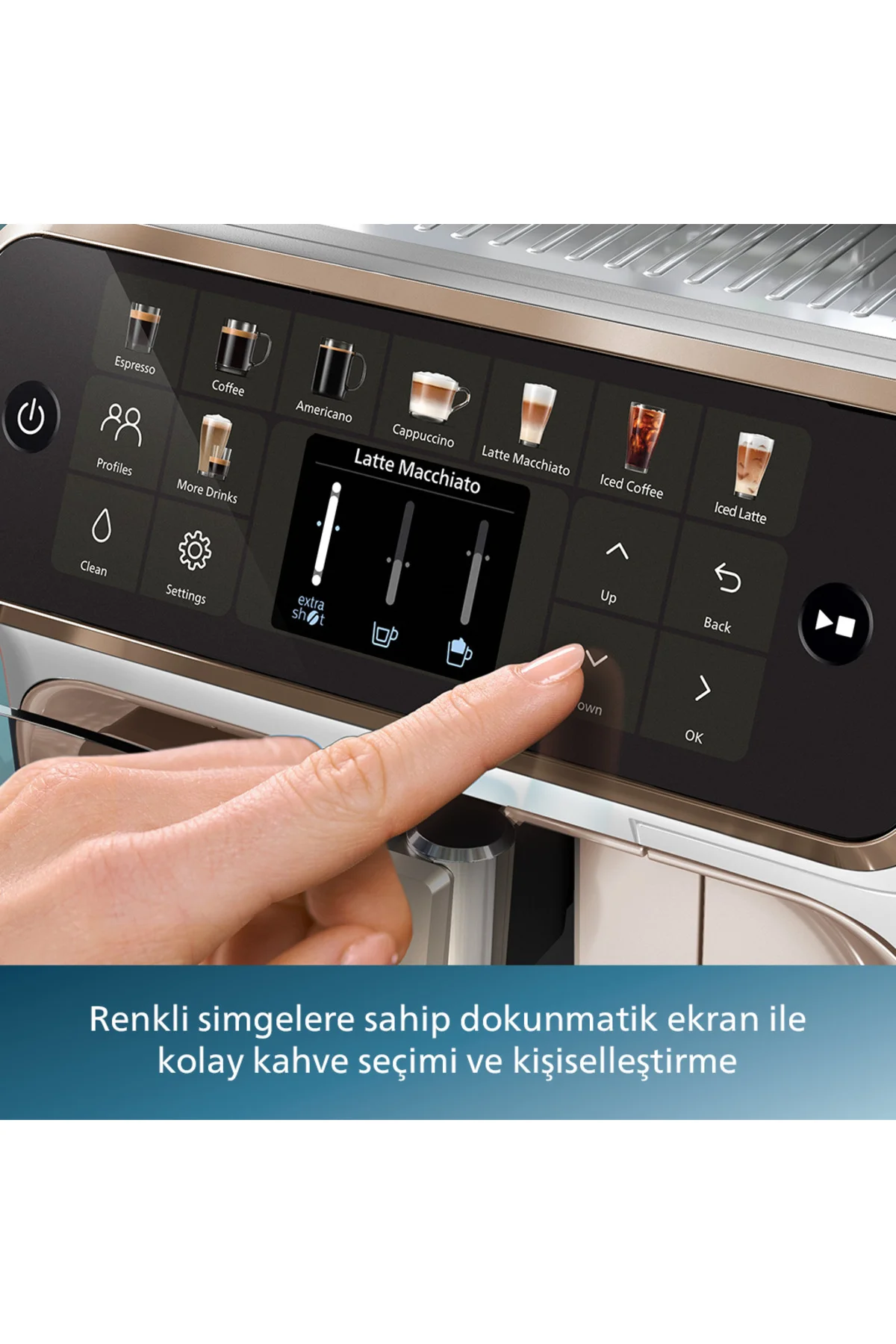 5500 Serisi LatteGo Tam Otomatik Espresso Makinesi, 20 Sıcak ve S