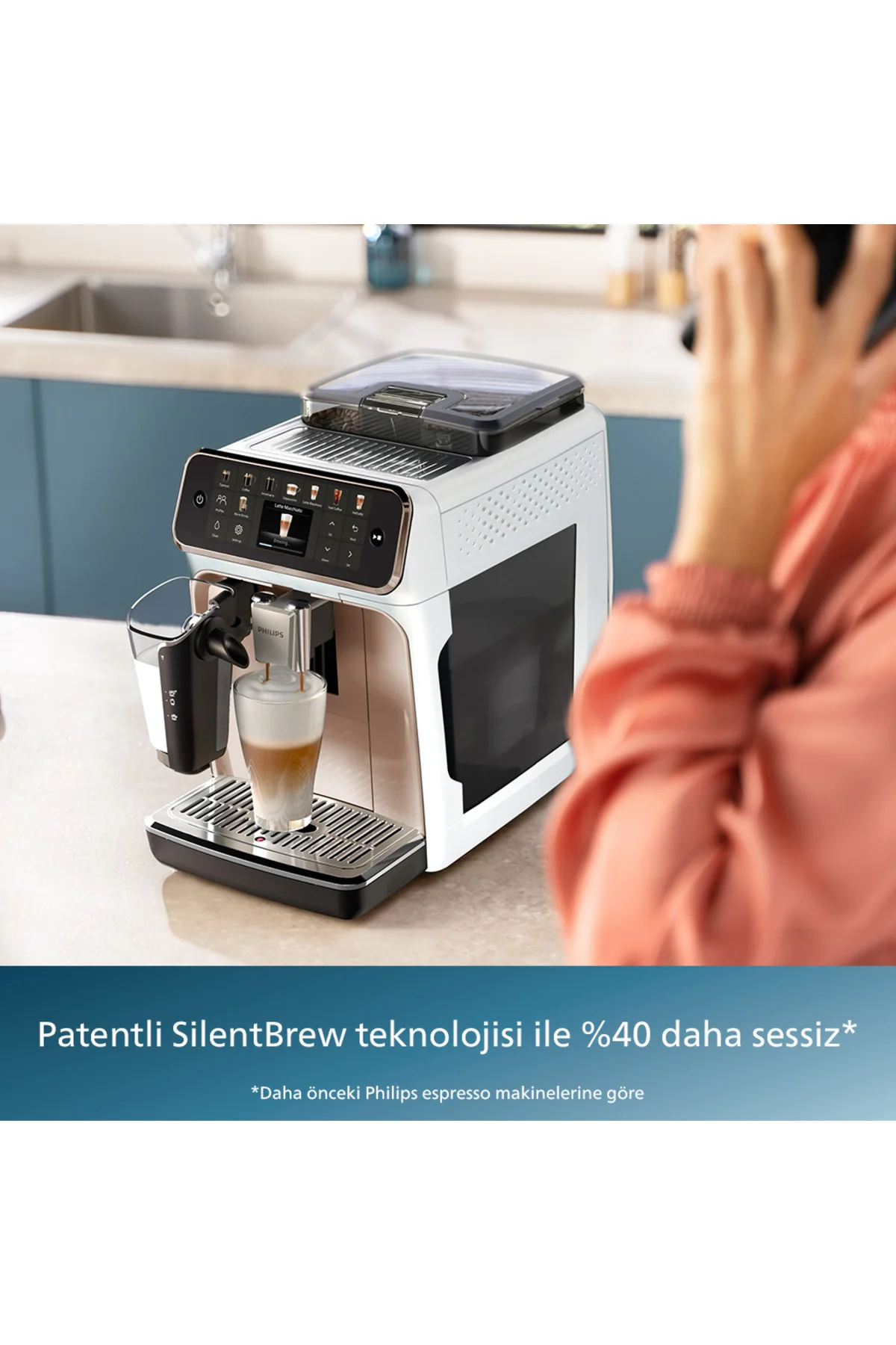 5500 Serisi LatteGo Tam Otomatik Espresso Makinesi, 20 Sıcak ve S