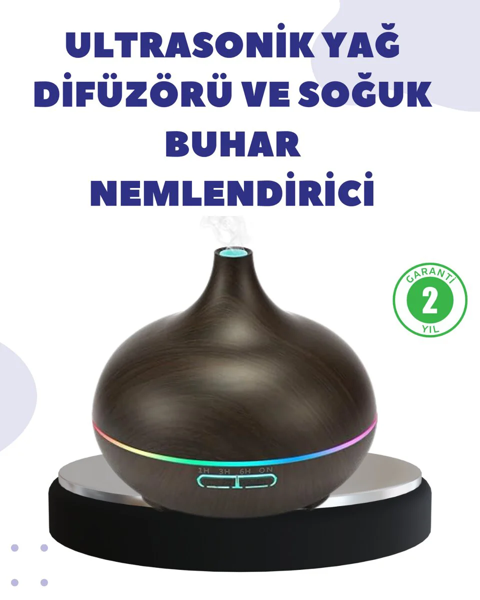550ML LED Işıklı Uçucu Yağ Uyumlu Nemlendirici ve Difüzör