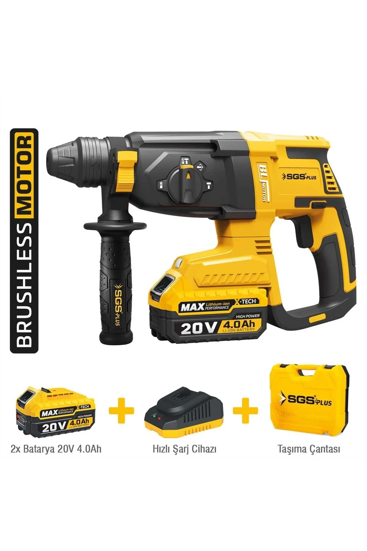 5521 Şarjlı Kırıcı Delici Matkap Seti 20 Volt 4 Ah Kömürsüz Motor 5521 Şarjlı Kırıcı Delici Matkap Seti 20 Volt 4 Ah Kömürsüz Motor