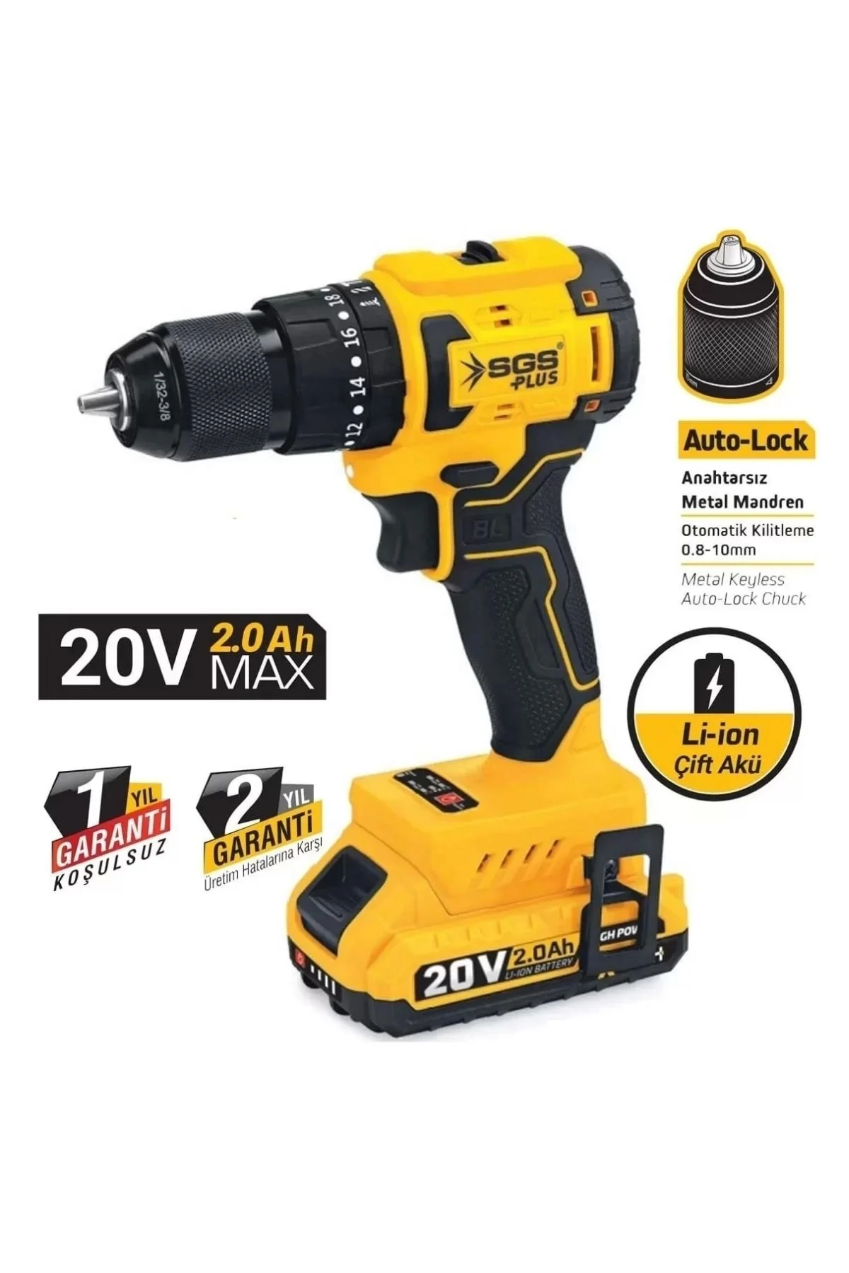 5530 Akülü Darbeli Matkap Ve Vidalama 20v 2.0 Ah.