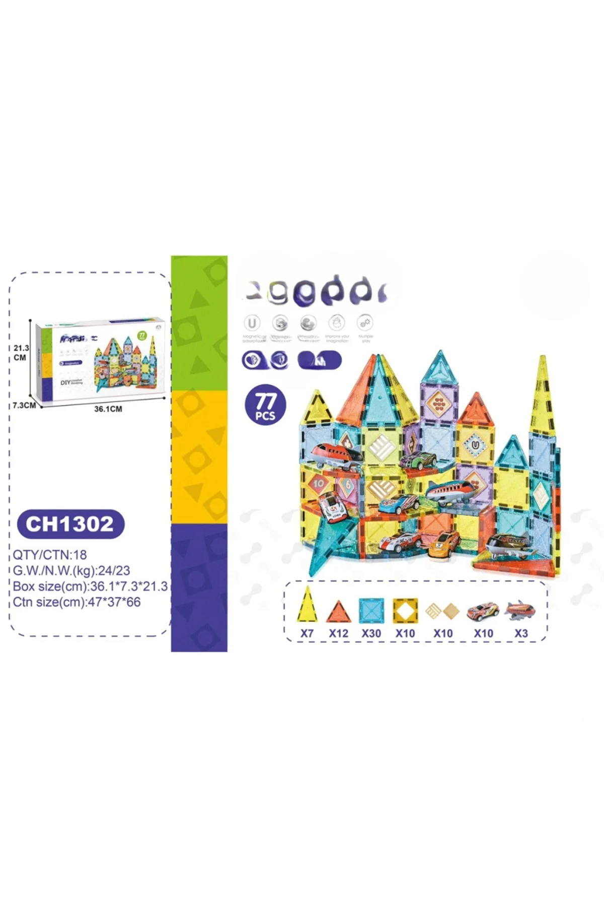 5,5CM Bloklar 77 Parça