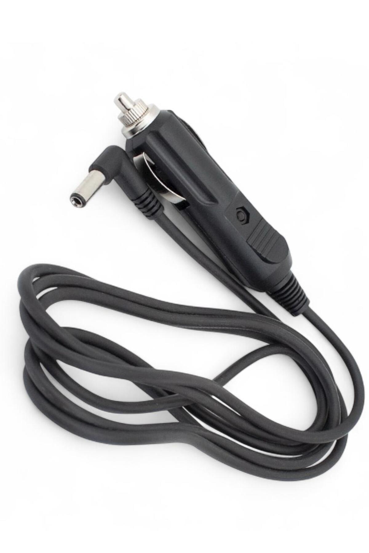 5.5x2.5mm L Uçlu 1.8m Araç Çakmak Girişli Güç Kablosu – Oto Adapt