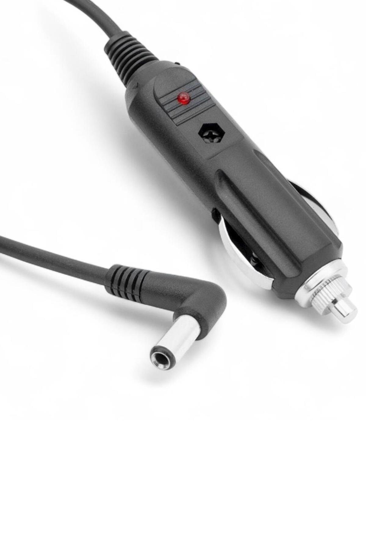 5.5x2.5mm L Uçlu 1.8m Araç Çakmak Girişli Güç Kablosu – Oto Adapt