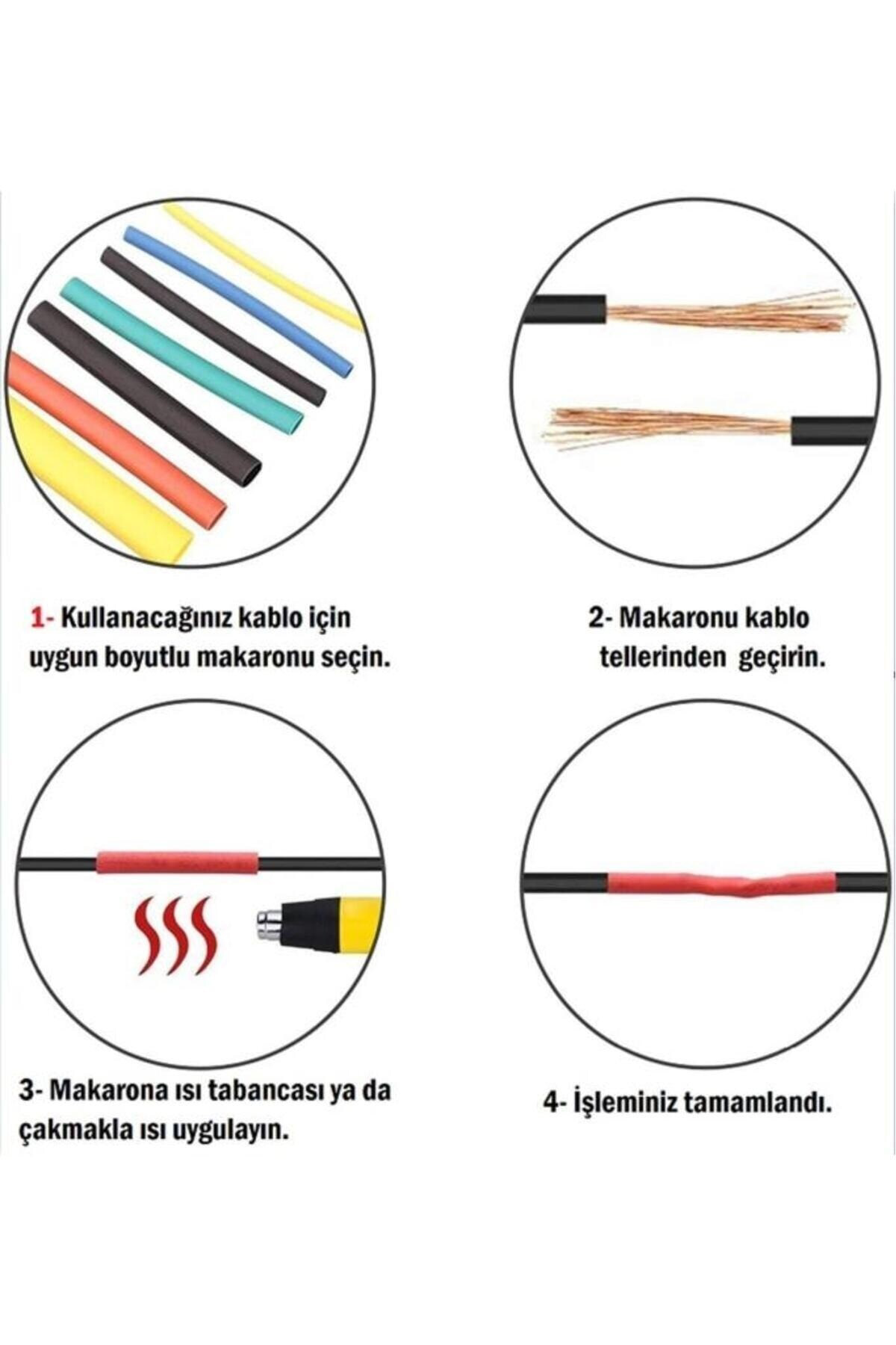 560 Adet Isıyla Daralan Makaron Seti Kablo Koruyucu Kablo Yalıtım