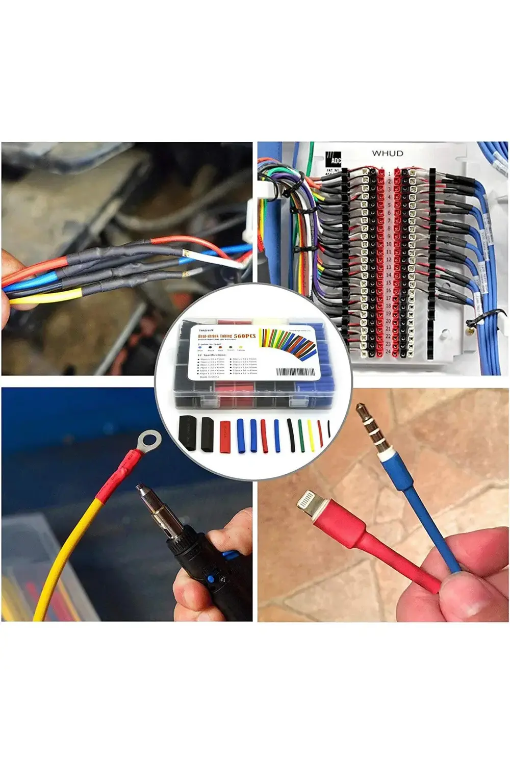 560 Adet Kutulu Makaron Kablo Seti Isıyla Daralan Kablo Tamir Kit