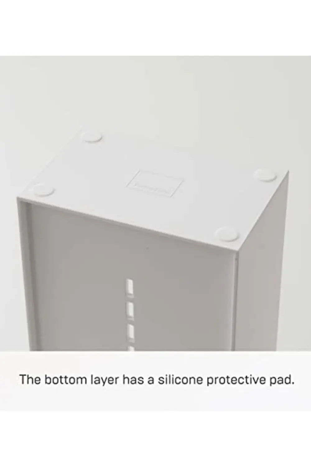 5603 TOWER makyaj saklama kabı, beyaz, ABS reçine/silikon, minima