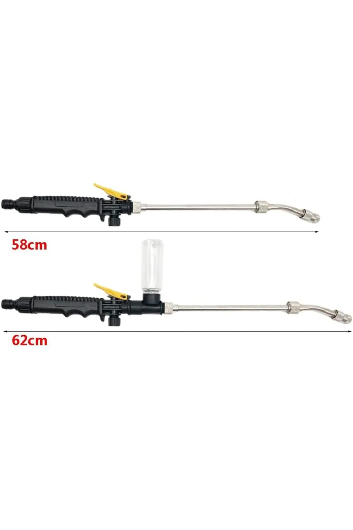 56cm 2in1 Bahçe Oto Araç Yıkama Tabancası Köpük Hazneli Su Tabanc