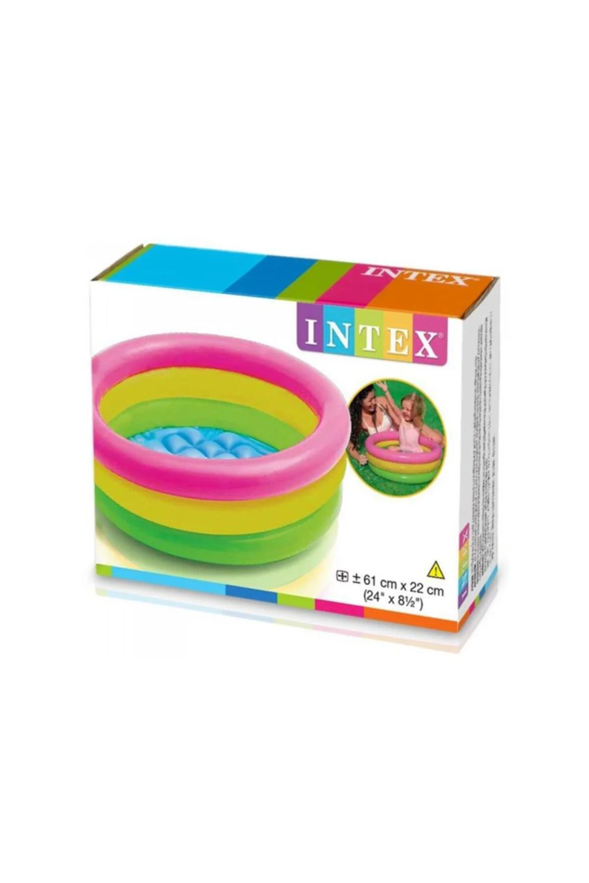 57107 - INTEX - HAVUZ 3 RENKLİ ŞİŞME 61 X 22 CM (Lisinya)