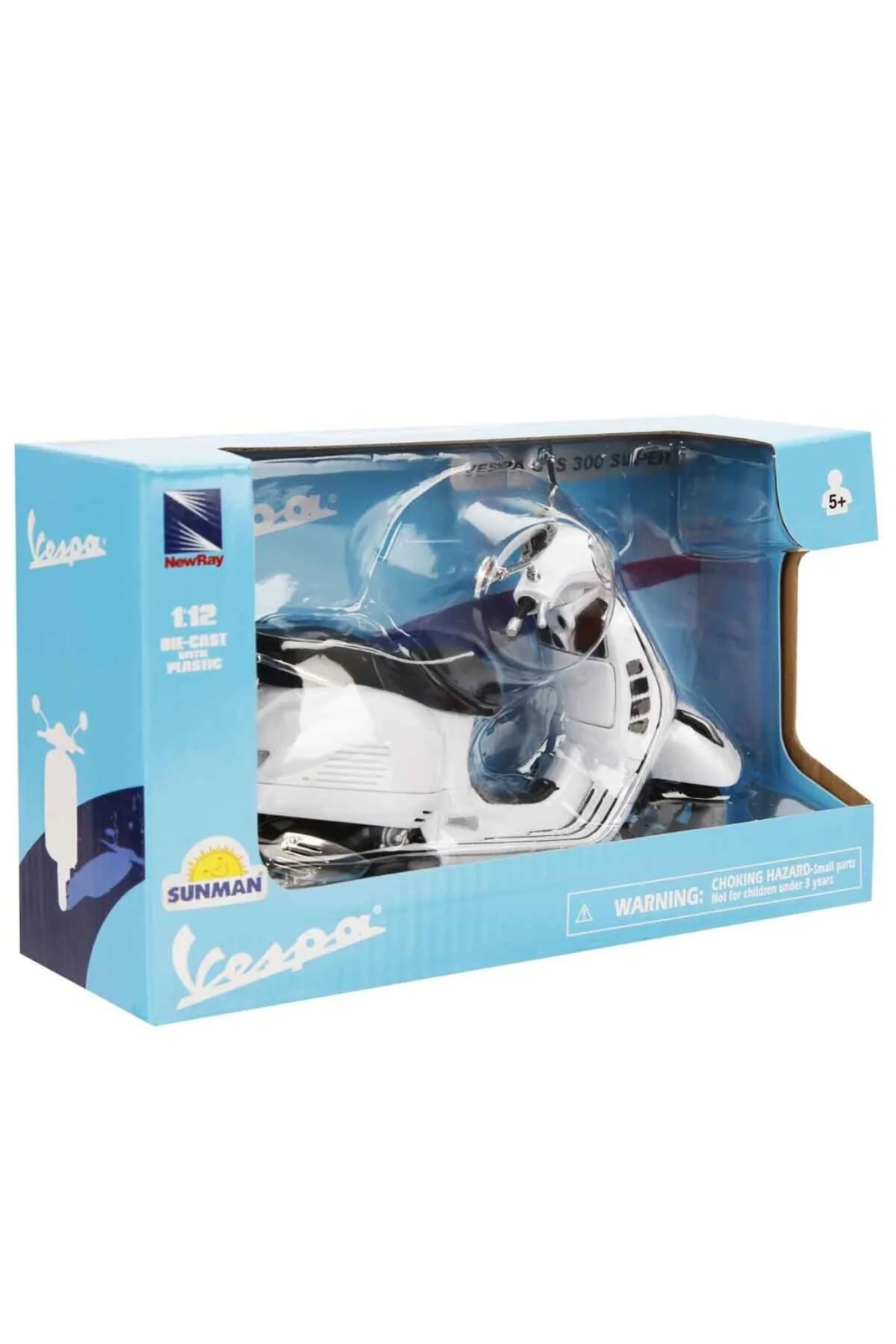 57243 NessiWorld- Vespa GTS 300 Super Beyaz Motor 1:12