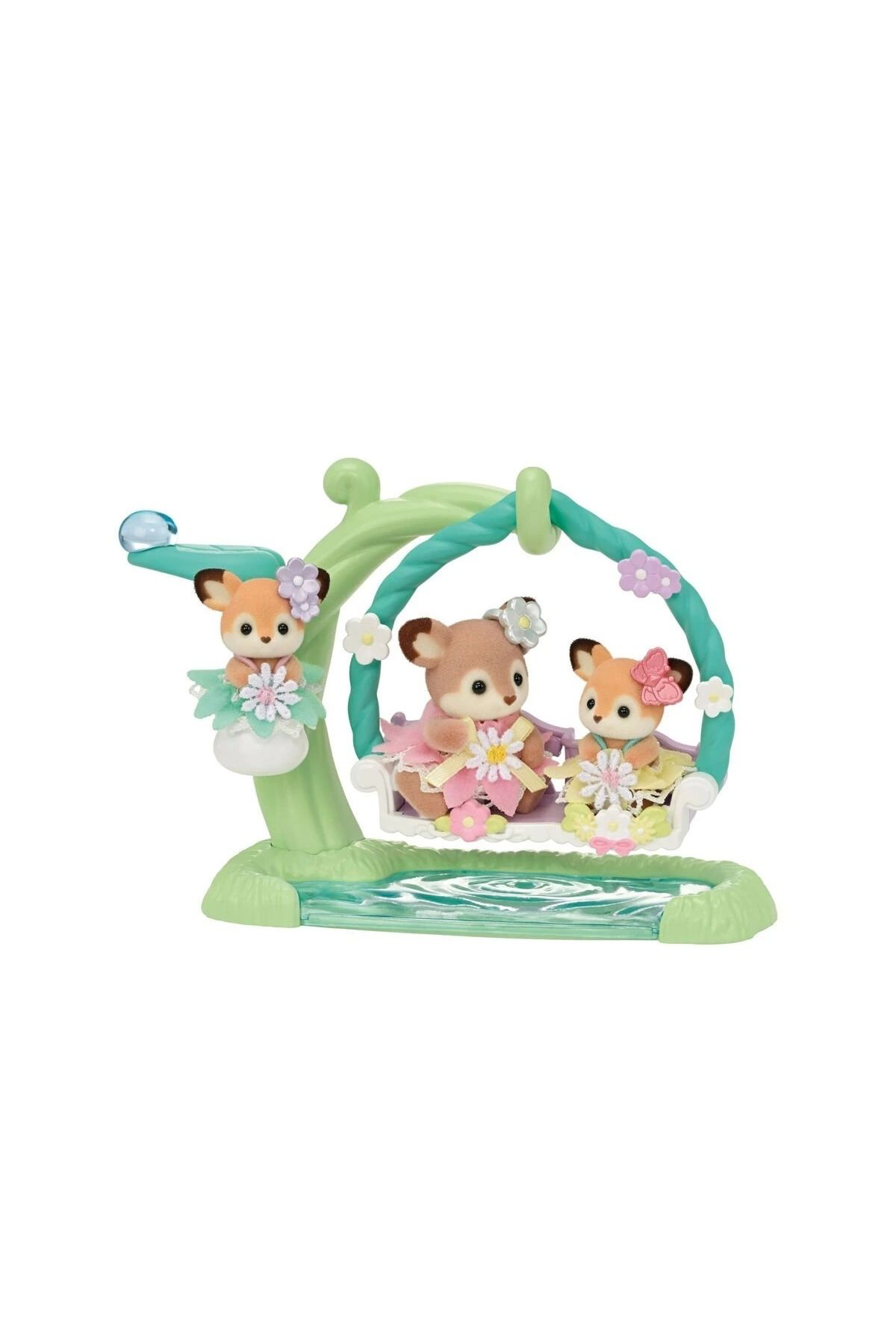 Sylvanian Families 5801 Geyik Bebekler Ve Çiçekli Salıncak Seti 3 Yaş