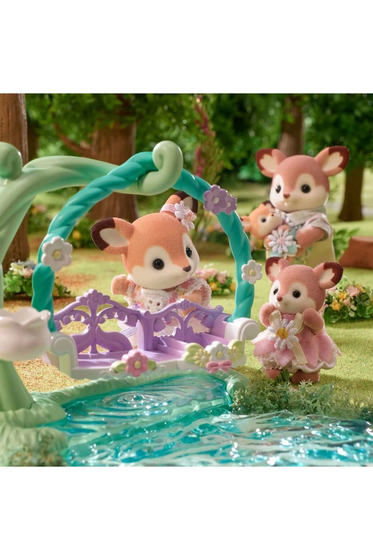 Sylvanian Families 5801 Geyik Bebekler Ve Çiçekli Salıncak Seti 3 Yaş